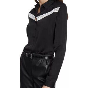 The Kooples Lace Trim Shirt – France 2 / US 6 – NWT